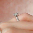 1.50CT Oval Cut Moissanite Solitaire Bridal Ring Set