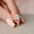 1.50CT Oval Cut Moissanite Solitaire Bridal Ring Set
