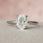 1.50CT Oval Cut Moissanite Solitaire Bridal Ring Set