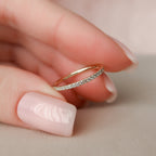 1.50CT Oval Cut Moissanite Dainty Bridal Ring Set