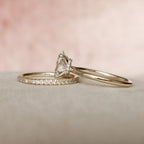 1.50CT Oval Cut Moissanite Solitaire Bridal Ring Set