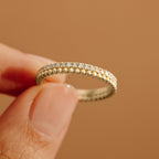 0.33 TCW Round Cut design Moissanite Wedding Band