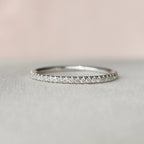 1.0CT Radiant Cut Moissanite Hidden Halo Bridal Ring Set