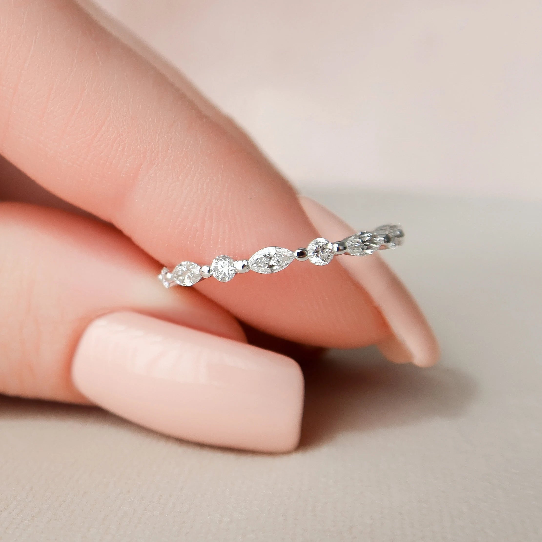 1.0CT Radiant Cut Moissanite Solitaire Bridal Ring Set
