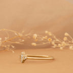 0.08 TCW Baguette & Round Cut Cluster Gold Moissanite Wedding Band