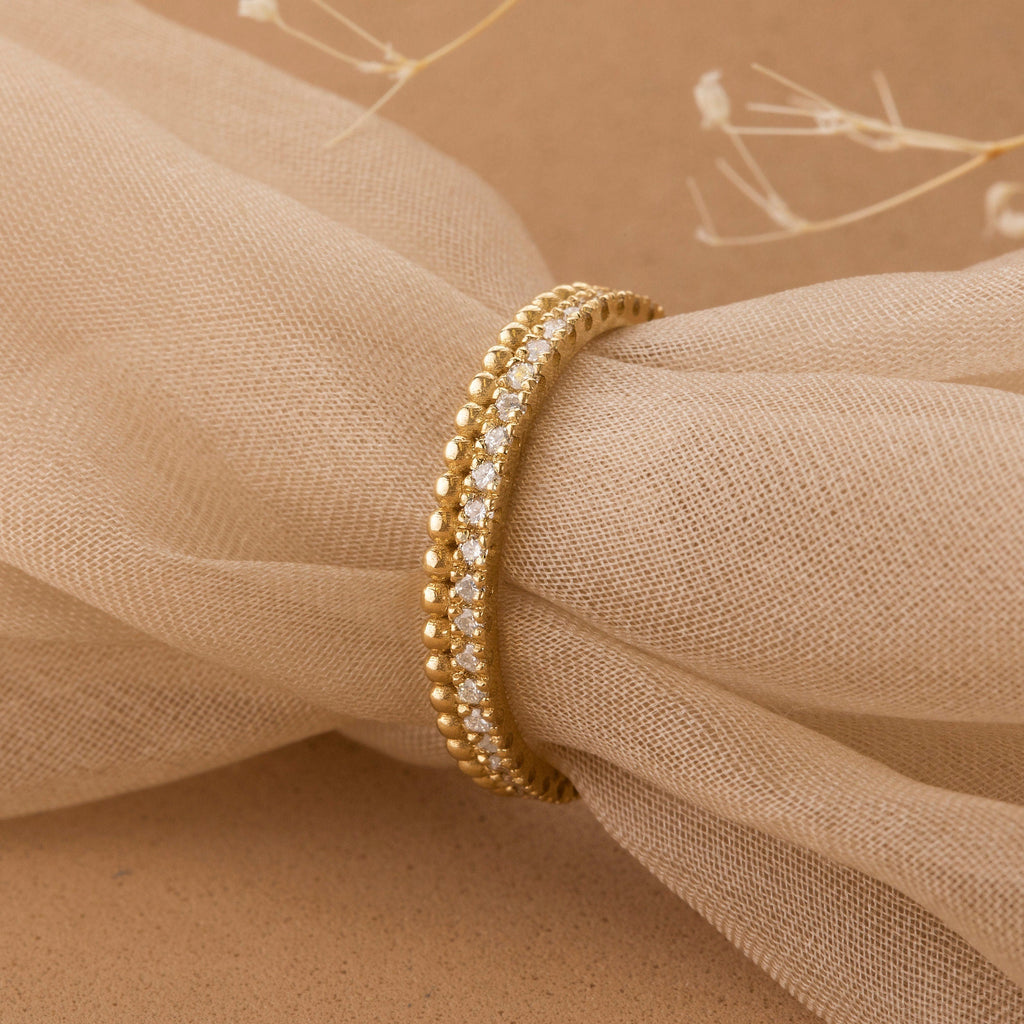 0.33 TCW Round Cut design Moissanite Wedding Band
