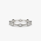 0.28 TCW Round Cut Eternity Moissanite Wedding Band