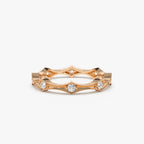 0.28 TCW Round Cut Eternity Moissanite Wedding Band