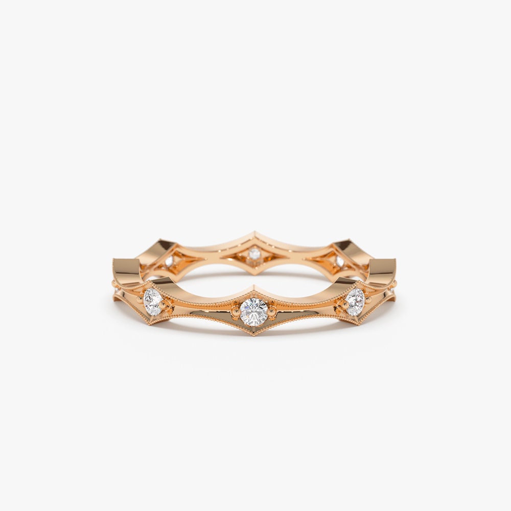 0.28 TCW Round Cut Eternity Moissanite Wedding Band