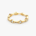 0.28 TCW Round Cut Eternity Moissanite Wedding Band
