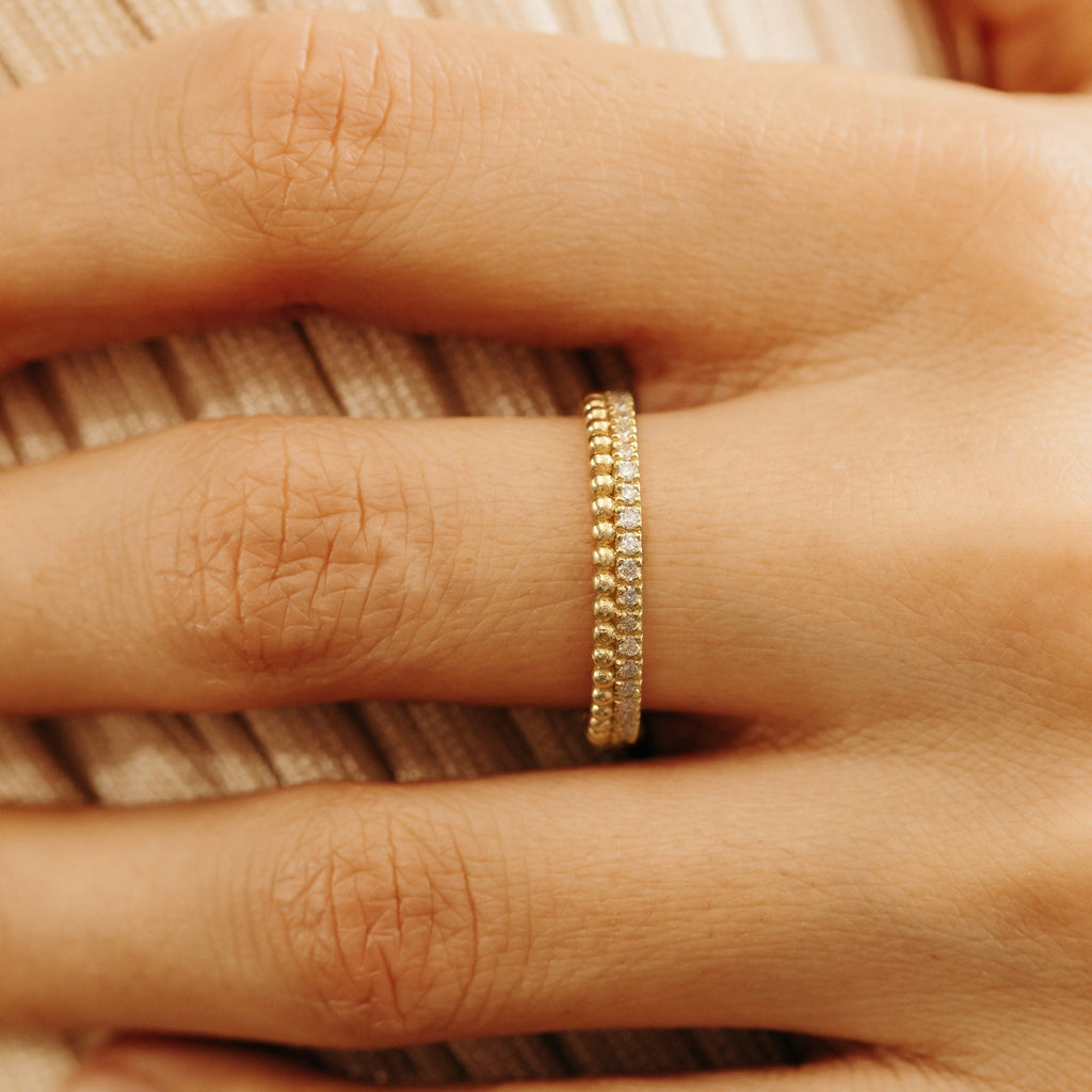 0.33 TCW Round Cut design Moissanite Wedding Band