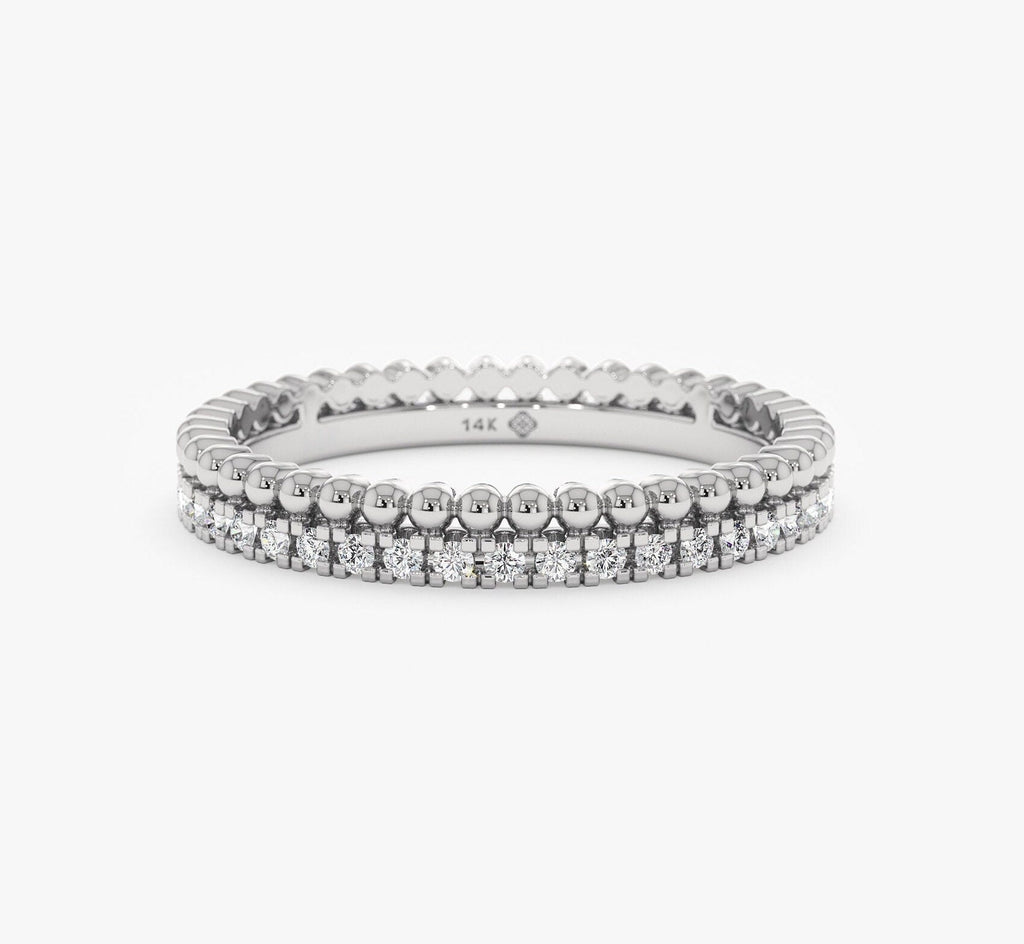 0.33 TCW Round Cut design Moissanite Wedding Band