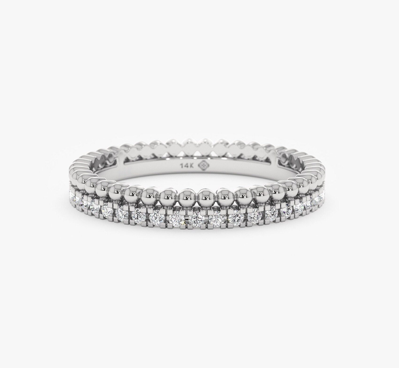 0.33 TCW Round Cut design Moissanite Wedding Band