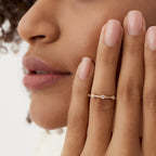 0.28 TCW Round Cut Eternity Moissanite Wedding Band