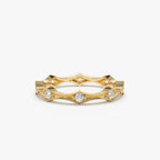 0.28 TCW Round Cut Eternity Moissanite Wedding Band