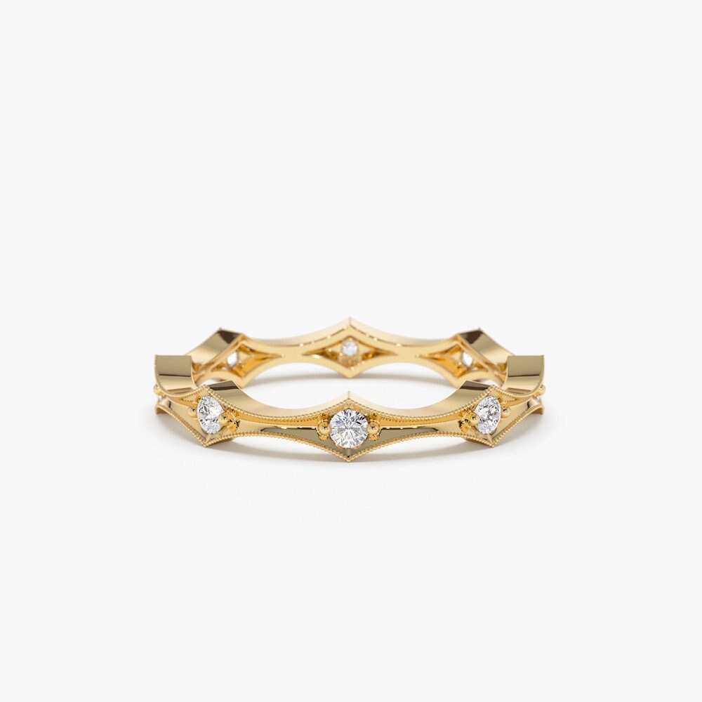 0.28 TCW Round Cut Eternity Moissanite Wedding Band
