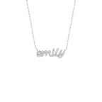 1.0 TCW Customized Nameplate Moissanite Diamond Necklace for Women