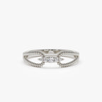 0.07 TCW Round Cut Double Rope Moissanite Wedding Band
