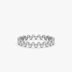 0.26 TCW Round Cut Full Eternity Moissanite Wedding Band
