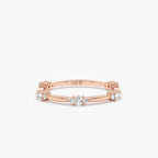 0.25 TCW Round Cut Dainty Moissanite Wedding Band