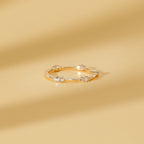 0.25 TCW Round Cut Dainty Moissanite Wedding Band