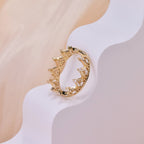 0.35 TCW Round Cut Crown Unique Queen Moissanite Wedding Band