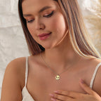Solid Plain Gold Halloween Skully Pendant Necklace