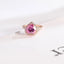 Solid Gold Heart Cut Pink Moissanite Sapphire Engagement Ring