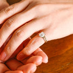 Radiant Cut Moissanite Wedding Band Set, Engagement Ring