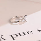 Solid Gold Twisted Band Heart Cut Moissanite Engagement Ring