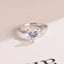Solid Gold Twisted Band Heart Cut Moissanite Engagement Ring