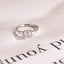 Solid Gold Assher Cut Moissanite Engagement Ring, Three Stones Ring,