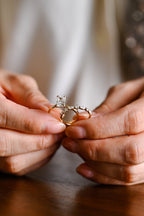 Radiant Cut Moissanite Wedding Band Set eternity wedding band