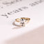 Solid Gold Elongated Cushion Cut Moissanite Engagement Ring, Dainty Ring