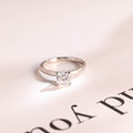 Solid Gold Cushion Cut Moissanite Engagement Ring, Promise Ring