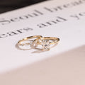 Radiant Cut Moissanite Wedding Band Set eternity wedding band