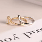 Emerald Cut Moissanite Wedding Band Set