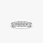 0.38 TCW Round Cut Paved Dome Moissanite Wedding Band