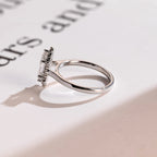 Solid Gold Halo Dutch Marquise Moissanite Engagement Ring, Promise Ring