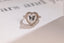Solid Gold Halo Heart Cut Moissanite Engagement Ring