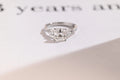 Solid Gold Asscher Cut Moissanite Engagement Ring, Gift for Her,