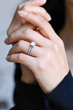 Solid Gold Split Shank Heart Cut Moissanite Engagement Ring