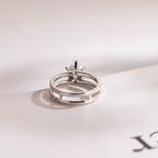 Solid Gold Split Shank Heart Cut Moissanite Engagement Ring