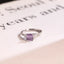 Solid Gold Asscher Cut Purple Lab Grown Sapphire Engagement Ring