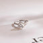 Solid Gold Halo Heart Cut Moissanite Engagement Ring