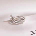 Solid Gold Split Shank Heart Cut Moissanite Engagement Ring