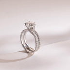 Solid Gold Split Shank Heart Cut Moissanite Engagement Ring