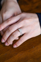 Solid Gold Split Shank Heart Cut Moissanite Engagement Ring