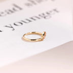 Solid Gold Crown Ring with Peach Lab Sapphire Gemstones