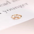 Solid Gold Crown Ring with Peach Lab Sapphire Gemstones